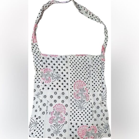 Free People Ivory Pink floral Reusable Tote Bag - Picture 3 of 3